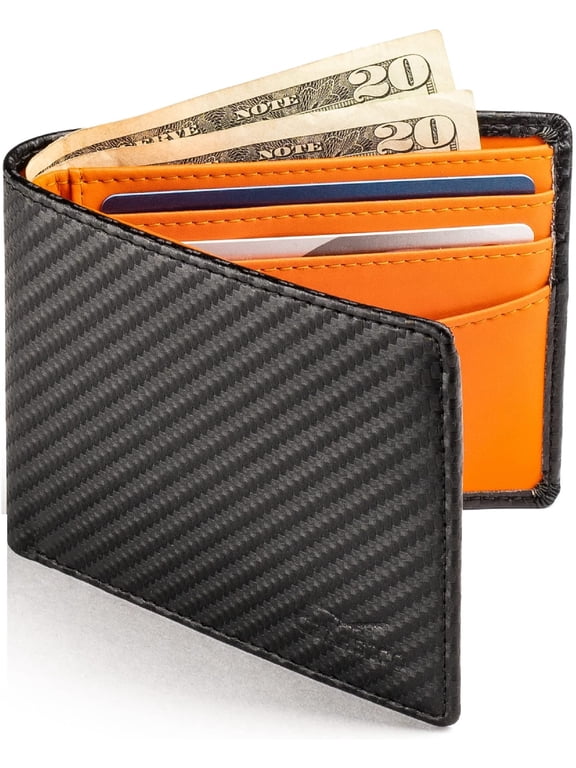 Wallet for Men's - Vintage Leather Slim Bifold RFID Blocking Packed in Stylish Gift Box