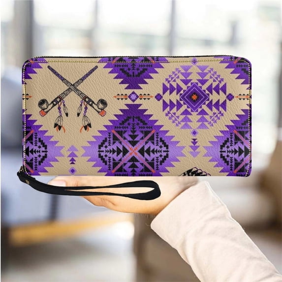 Wallet for Women Designer New Tribal Pattern Wristlet Bags Female Multifunction Coin Bag cartera mujer marca lujo