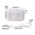 thumbnail image 1 of Wallet for Women, Mini Zip Card Case with Clear Id Window, Zipper Coin Purse, Lightweight Portable Keychain Wallet with Hand Strap(D), 1 of 5