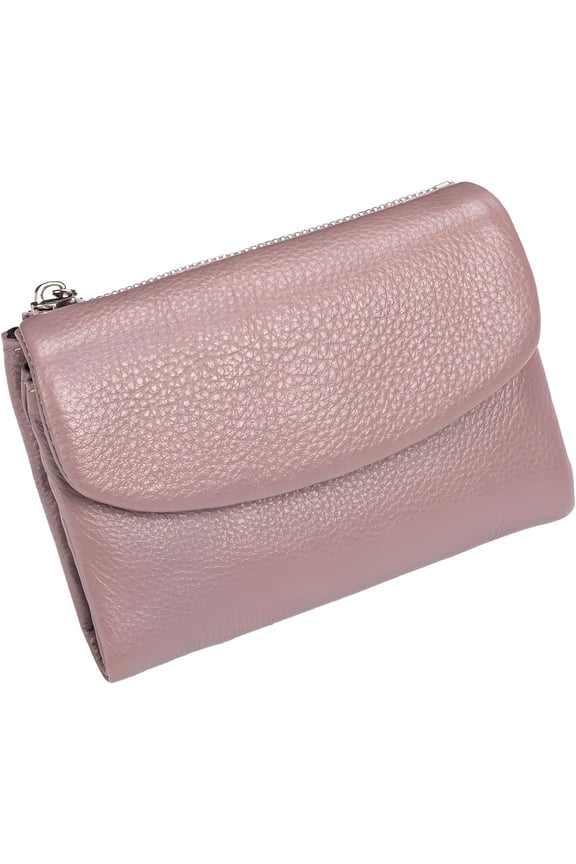 Wallet for Women, Slim RFID Clutch with  Pocket, Soft Pebble Short Card Holder ID Case 5.3in ()