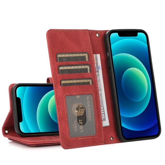 Wallet leather case suitable for Xiaomi POCO X3 NFC leather wallet phone case, with card holder and wristband magnetic flip PU bracket