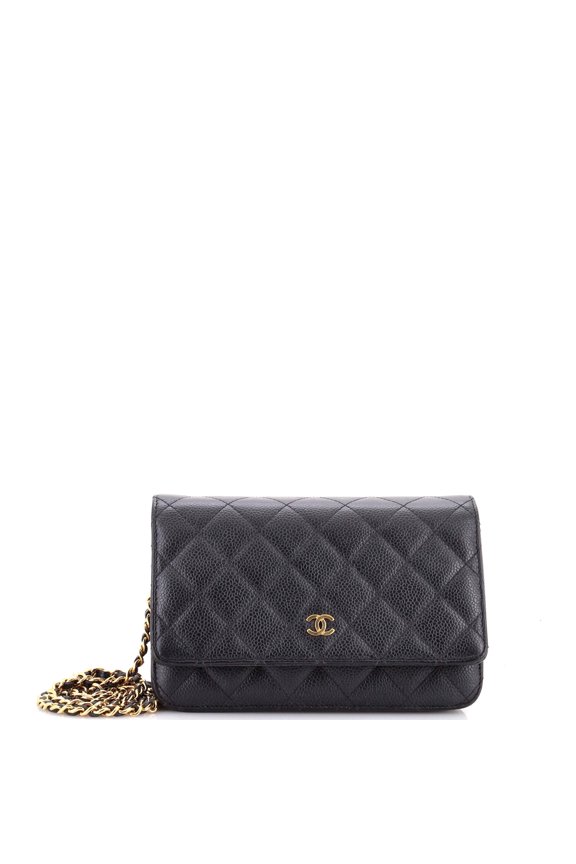 Wallet on Chain Quilted Caviar By Rebag