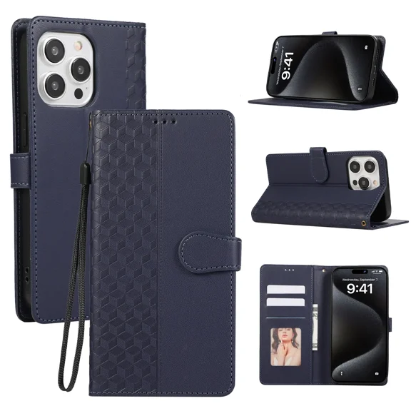 Wallet phone case Redmi NOTE13 4G PU leather flap with card slot, strong magnetic split phone case
