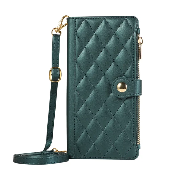 Wallet phone case suitable for VIVO V30 5G, leather flip cover with wristband, shoulder strap and card slot for all-round protection of the phone case