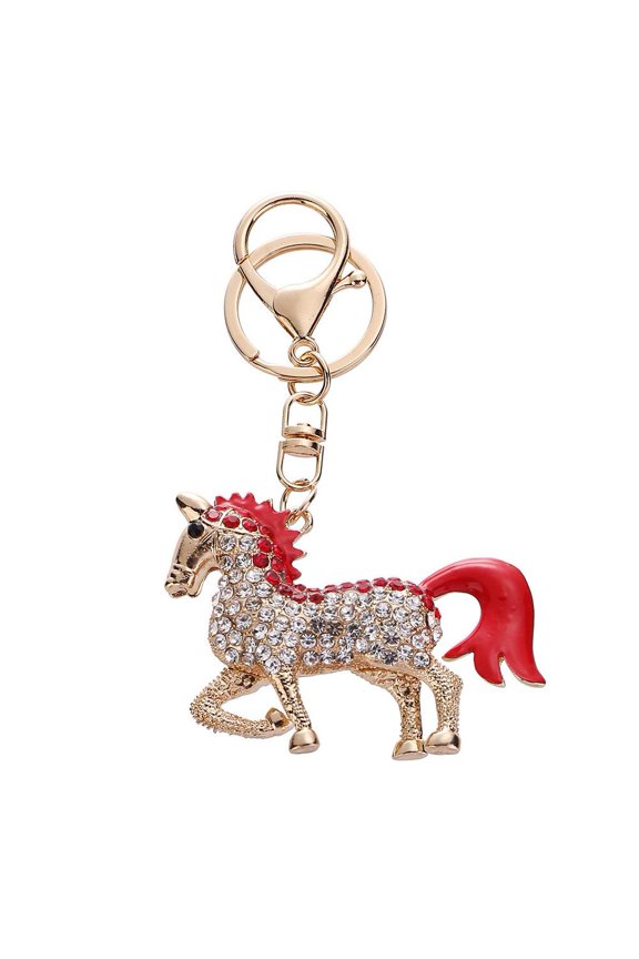 Wallets Crystal Key , Rhinestone Horse Shape Car Keychain, Women Crystal Pendant for Handbags Mens Women