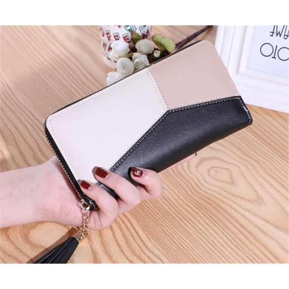 Wallets Zipper Coin Purse Lady Long Short Purses Handbags Women Clutch Cards Holder Moneybag Billfold Wallet,Black