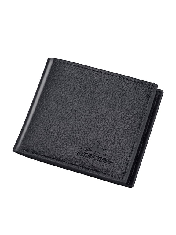 Wallets for Men Wallet Short Vertical Ultra-Thin Wallet Bank Card Card Package Small Purse Black One Size