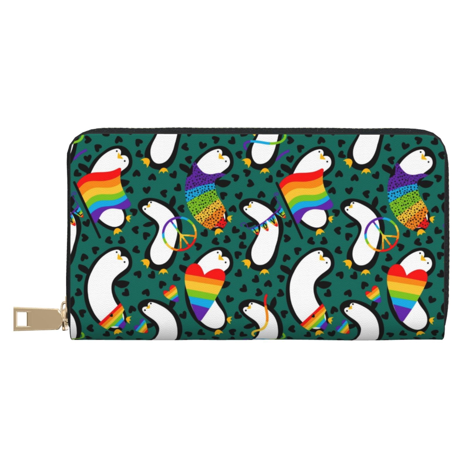 Linomo Thin LGBT Pride RFID Blocking Card Holder - Minimalist Leather Wallet - View #11