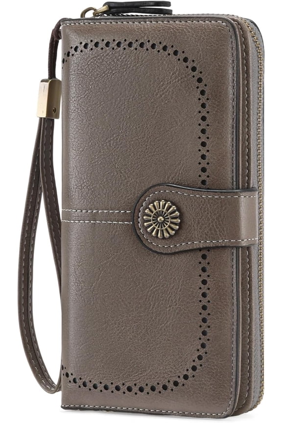 Wallets for Women Leather Credit Card Holder Holder Bifold Wristlet Clutch Wallet