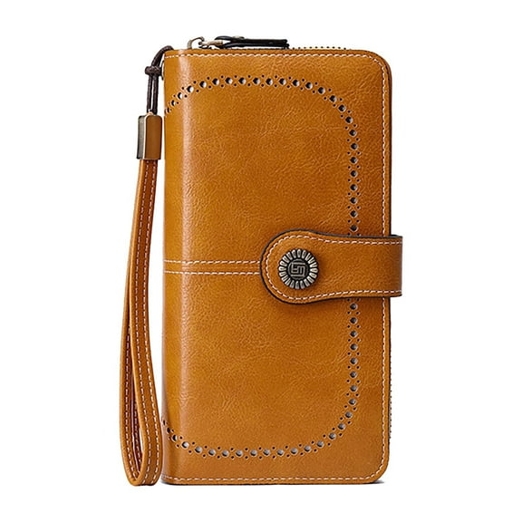 Wallets for Women Leather Credit Card Holder with RFID Blocking Holder Wristlet Clutch Wallet