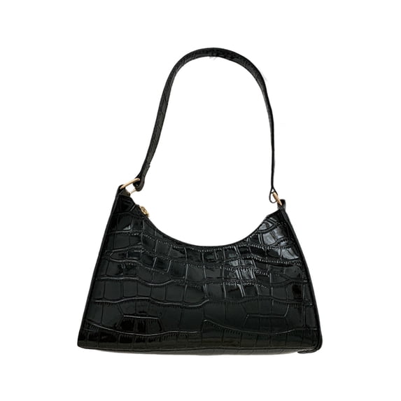 Women’s Casual Shoulder Sarcina Black Leather Crossbody Handbag