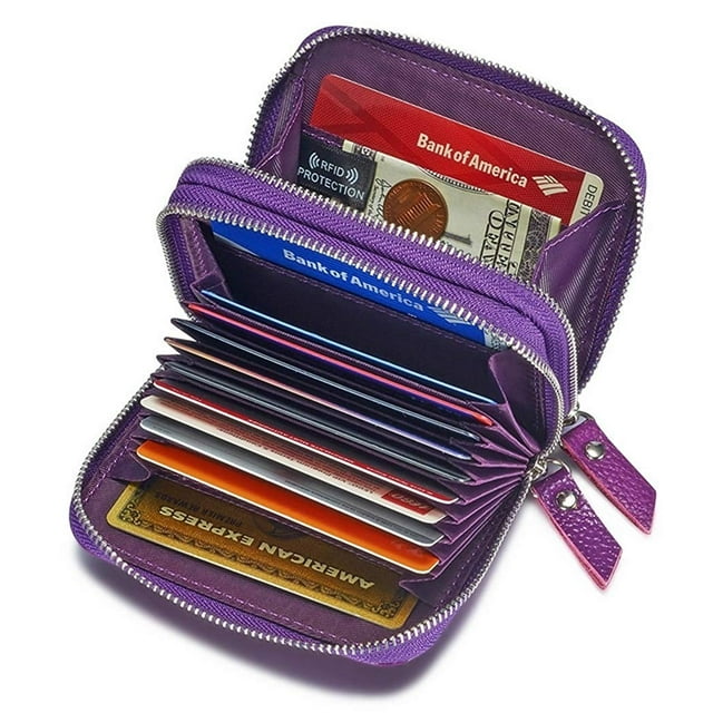 RFID Blocking Women's Wallet with Large Capacity, Secure Zipper ...