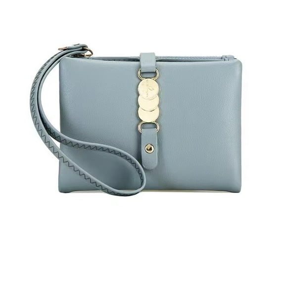 Wallets for Women Small Rfid Bifold Ladies Wallets Wristlet Change Purse for Card Coin with Wrist Strap