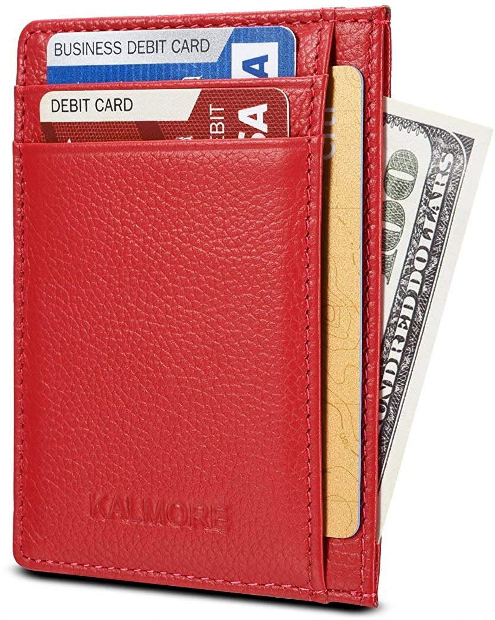 Fependu Slim Wallet for Women Thin Womens Card Holder RFID Blocking Genuine  Leather Small Wallets