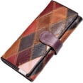 thumbnail image 1 of Wallets for women large Capacity Genuine Leather, Long Stitching wallet multi color, 1 of 5