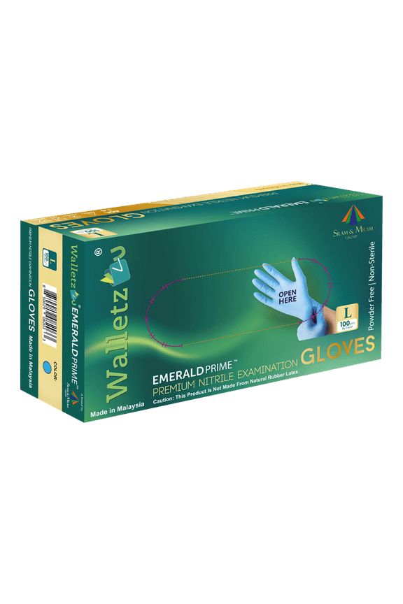Emerald Prime Nitrile Gloves - 1000 Pcs - Medium