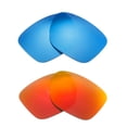 thumbnail image 1 of Walleva 2 Paris Polarized Replacement Lenses For Oakley Crossrange OO9361 Sunglasses-Fire Red + Ice Blue, 1 of 6