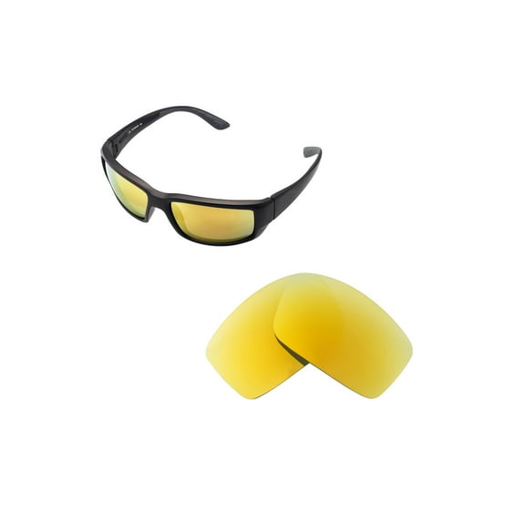 Walleva 24K Gold Polarized Replacement Lenses for Costa Del Mar Fantail Sunglasses