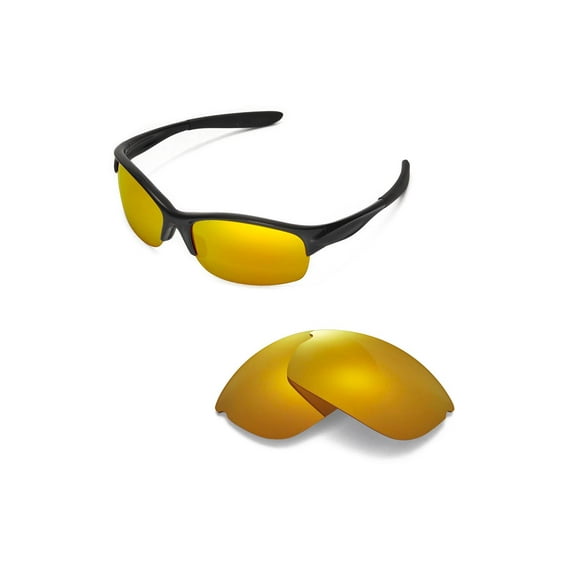 Walleva 24K Gold Polarized Replacement Lenses for Oakley Commit SQ Sunglasses
