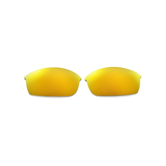 Walleva 24K Gold Polarized Replacement Lenses for Oakley Flak Jacket Sunglasses