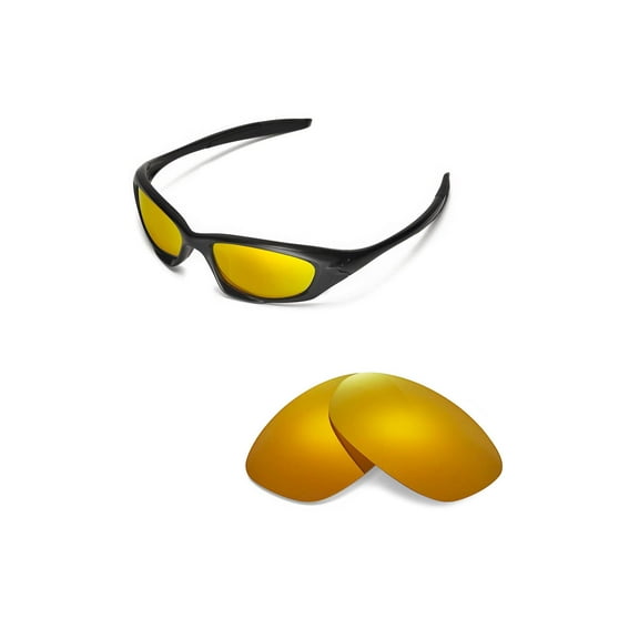 Walleva 24K Gold Polarized Replacement Lenses for Oakley New Twenty (2012&After) Sunglasses