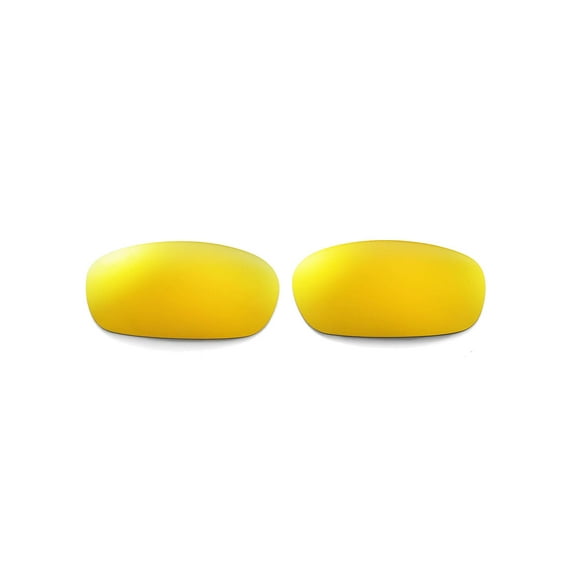 Walleva 24K Gold Polarized Replacement Lenses for Oakley Square Wire 2.0 Sunglasses