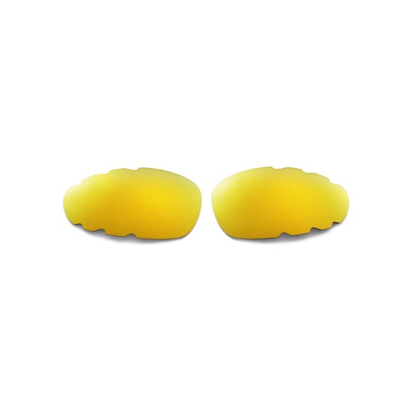 Walleva 24K Gold Polarized Vented Replacement Lenses for Oakley Juliet Sunglasses