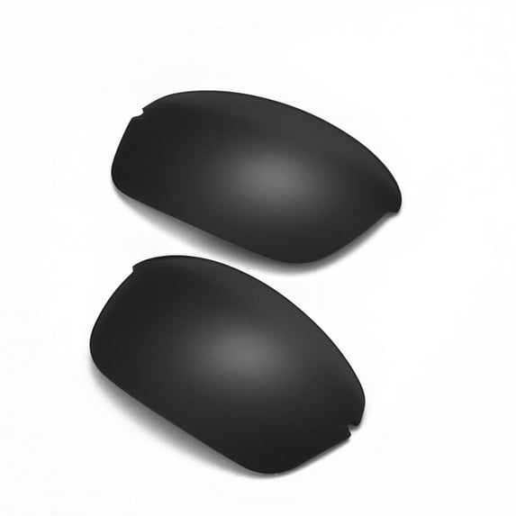 Walleva Black Mr. Shield Polarized Replacement Lenses for Oakley Half Wire 2.0 Sunglasses