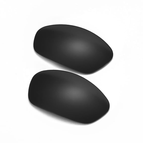 Walleva Black Mr. Shield Polarized Replacement Lenses for Oakley Straight Jacket Sunglasses