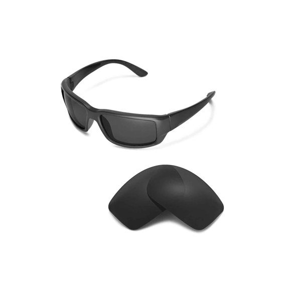 Walleva Black Polarized Replacement Lenses for Costa Del Mar Fantail Sunglasses