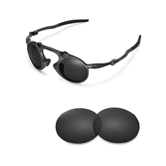 Walleva Black Polarized Replacement Lenses for Oakley Madman Sunglasses