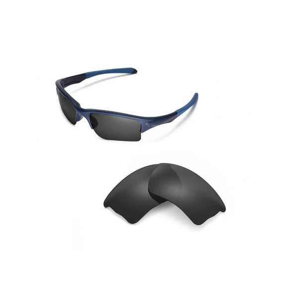 Walleva Black Polarized Replacement Lenses for Oakley Quarter Jacket Sunglasses