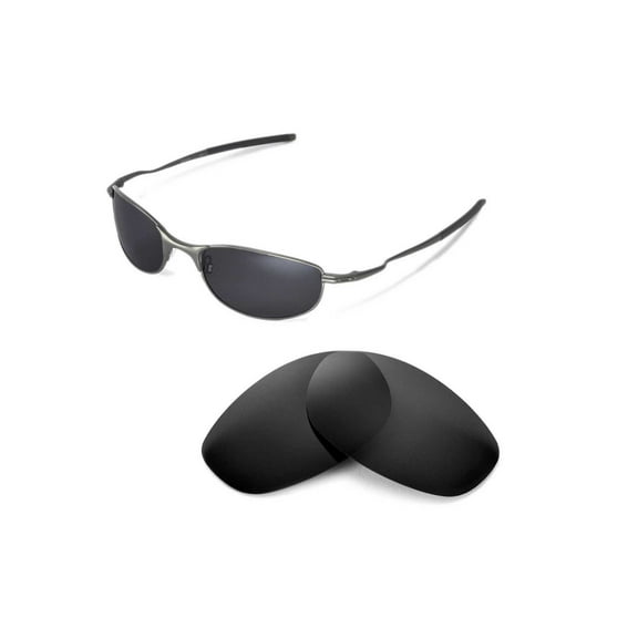 Walleva Black Polarized Replacement Lenses for Oakley Tightrope Sunglasses