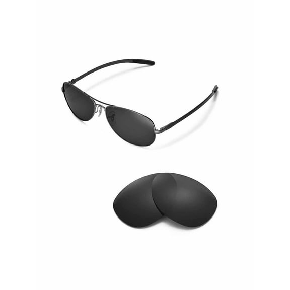 Walleva Black Polarized Replacement Lenses for Ray-Ban RB8301 59mm Sunglasses
