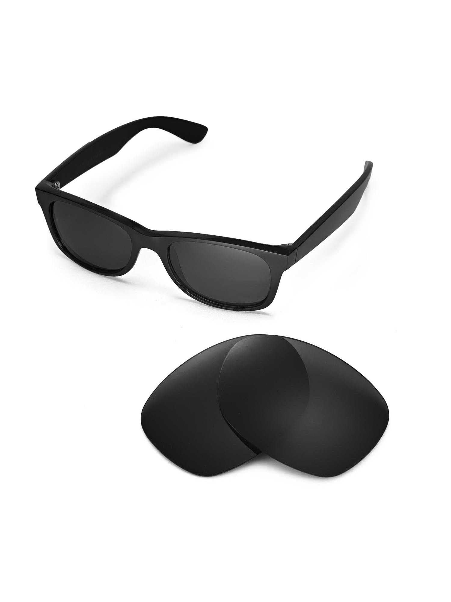 Walleva Black Polarized Replacement Lenses for RayBan Wayfarer RB2132