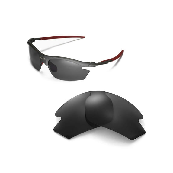 Walleva Black Polarized Replacement Lenses for Rudy Project Rydon Sunglasses