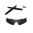 thumbnail image 1 of Walleva Black Polarized Vented Replacement Lenses And Black Earsocks For Oakley M Frame Hybrid Sunglasses, 1 of 5