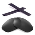 thumbnail image 1 of Walleva Black Replacement Lenses And Black Earsocks for Oakley Straight Jacket Sunglasses, 1 of 6