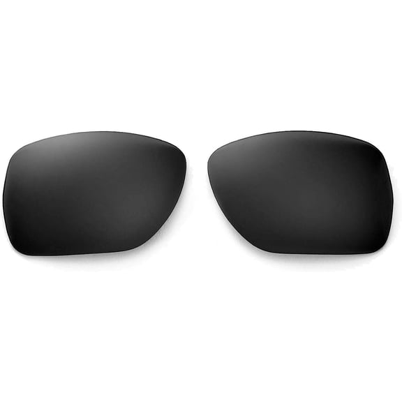 Walleva Black Replacement Lenses for Oakley Deviation Sunglasses