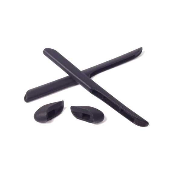 Walleva Black Rubber Kit For Oakley Fast Jacket/Fast Jacket XL Sunglasses