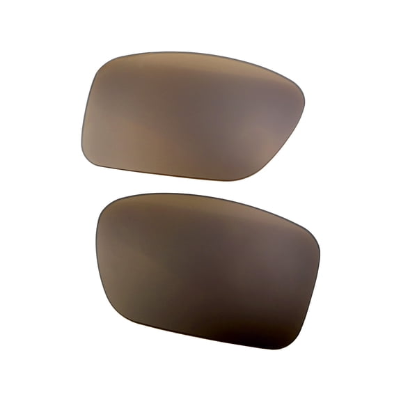 Walleva Brown Mr.Shield Polarized Replacement Lenses for Oakley Double Edge Sunglasses
