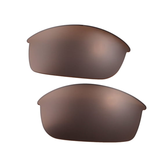 Walleva Brown Mr. Shield Polarized Replacement Lenses for Oakley Flak Jacket Sunglasses