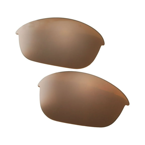 Walleva Brown Mr. Shield Polarized Replacement Lenses for Oakley Half Jacket 2.0 Sunglasses