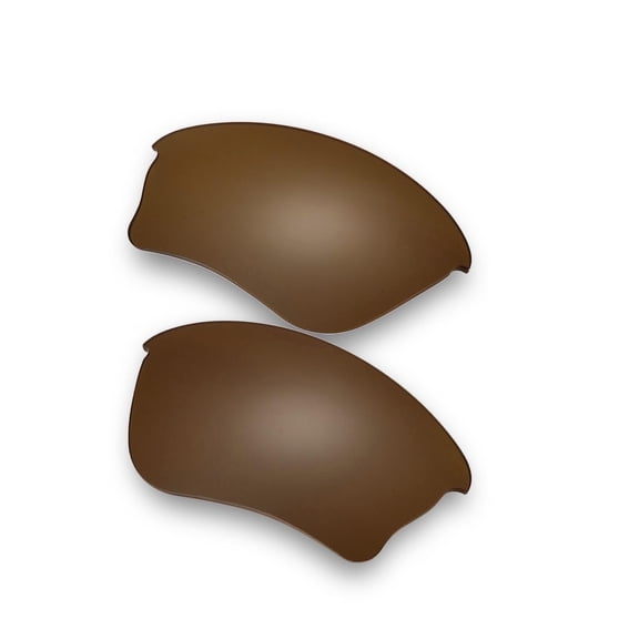 Walleva Brown Mr. Shield Polarized Replacement Lenses for Oakley Half Jacket XLJ Sunglasses