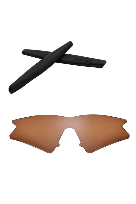 Brown Polarized Lenses And Black Earsocks For Oakley M Frame Sweep Sunglasses