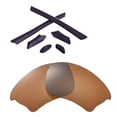 thumbnail image 1 of Walleva Brown Polarized Lenses And Black Rubber Kit For Oakley Half Jacket XLJ Sunglasses, 1 of 5