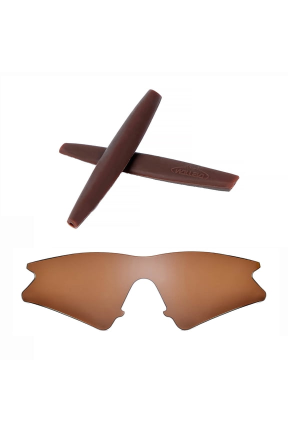 Brown Polarized Lenses And Brown Earsocks For Oakley M Frame Sweep Sunglasses