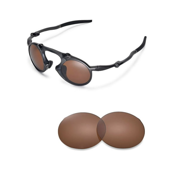 Walleva Brown Polarized Replacement Lenses for Oakley Madman Sunglasses