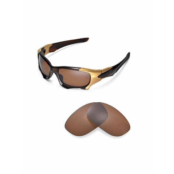 Walleva Brown Polarized Replacement Lenses for Oakley PIT BOSS II Sunglasses