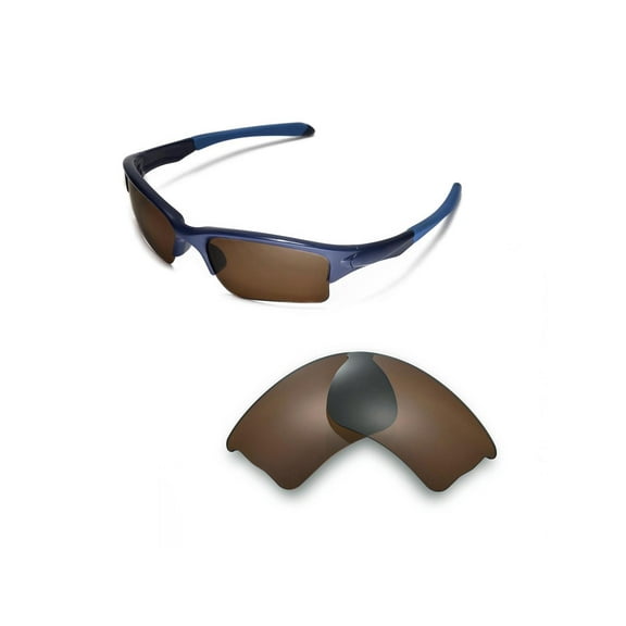 Walleva Brown Polarized Replacement Lenses for Oakley Quarter Jacket Sunglasses